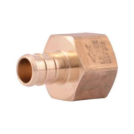 Sharkbite SharkBite 1/2 in. FPT X 1/2 in. D Crimp Brass Connector, PK10 UC072LFA10